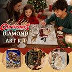🎅🎄 Premium 3D Pearl Christmas Reindeer Diamond Painting Art Kit | Luxury Flocked Canvas with Scratch-Resistant Non-Fading Pearl Beads DIY Holiday Decor⛄️❄️