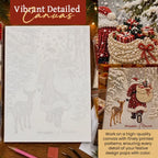 🎅🎄 Premium 3D Pearl Christmas Reindeer Diamond Painting Art Kit | Luxury Flocked Canvas with Scratch-Resistant Non-Fading Pearl Beads DIY Holiday Decor⛄️❄️