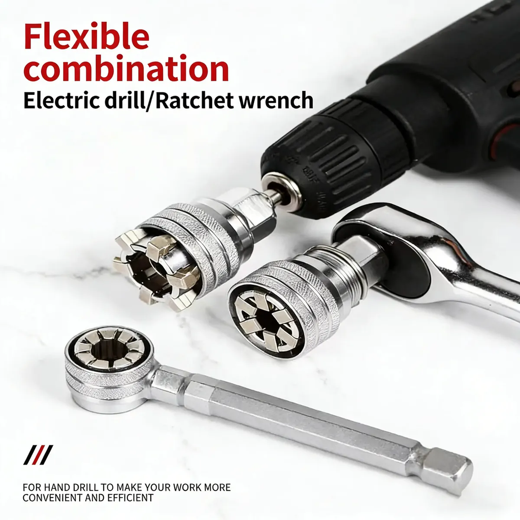 🚗BUY 2 FREE SHIPPING🔥 Multi-Function Universal Socket Wrench Tool