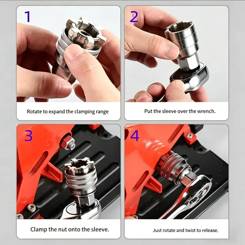 🚗BUY 2 FREE SHIPPING🔥 Multi-Function Universal Socket Wrench Tool
