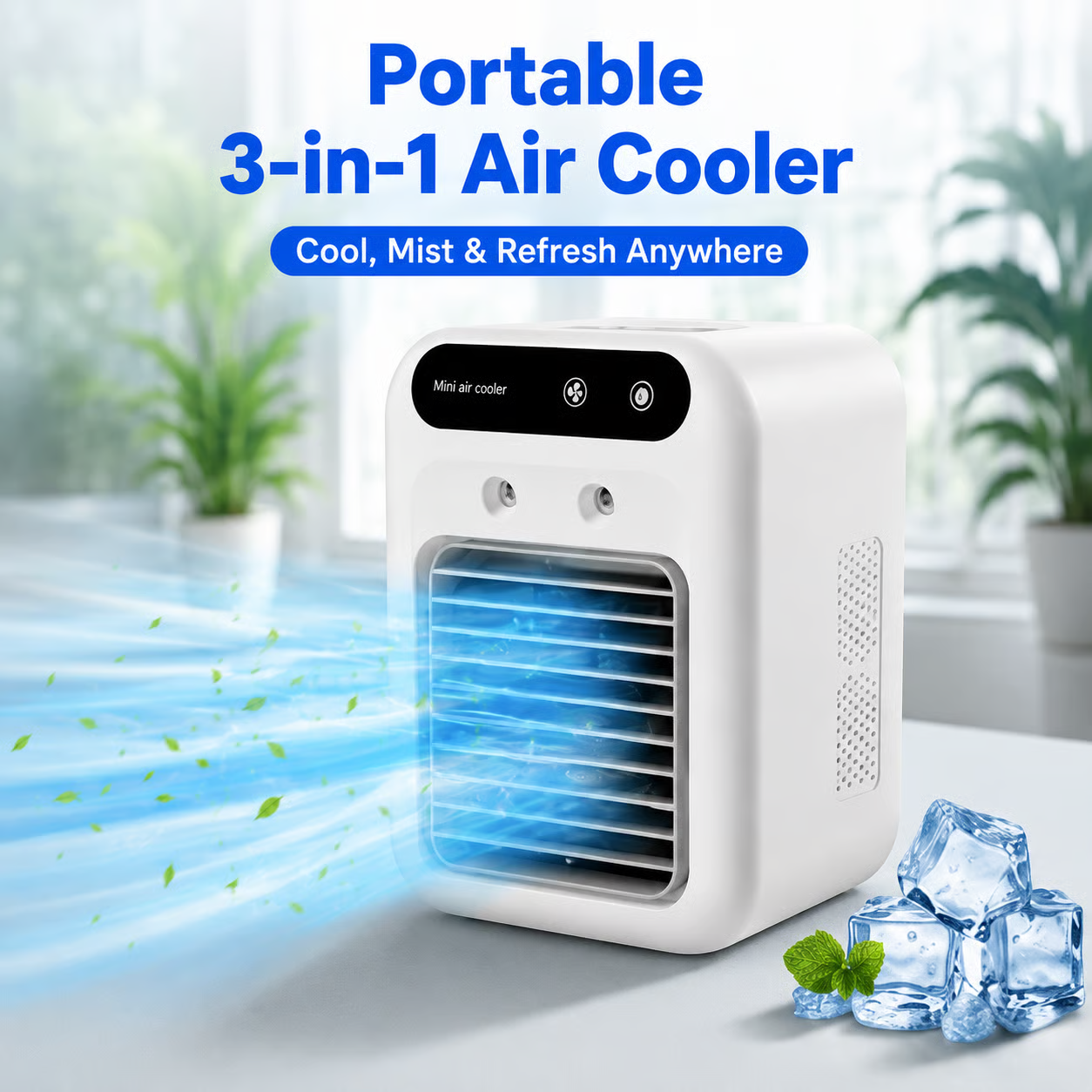🔥 Last Day 49% OFF – Portable Air Conditioner | 3-in-1 Cooling Fan with Mist & 2-Speed Airflow