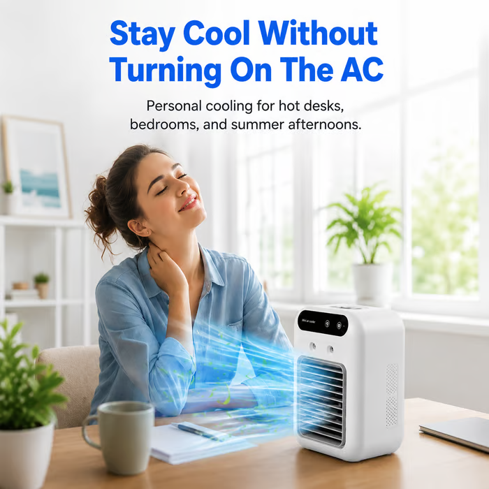 🔥 Last Day 49% OFF – Portable Air Conditioner | 3-in-1 Cooling Fan with Mist & 2-Speed Airflow