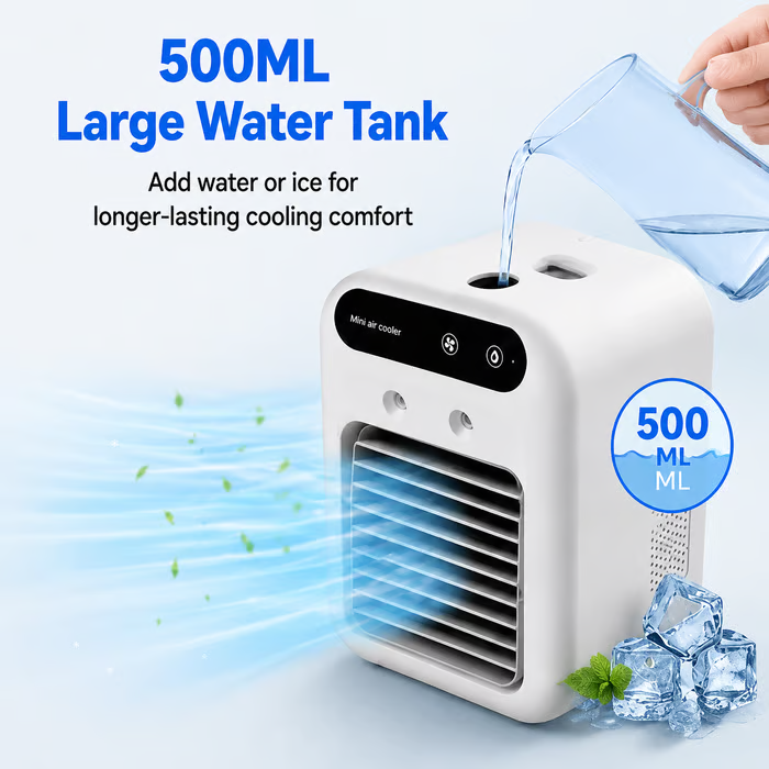 🔥 Last Day 49% OFF – Portable Air Conditioner | 3-in-1 Cooling Fan with Mist & 2-Speed Airflow