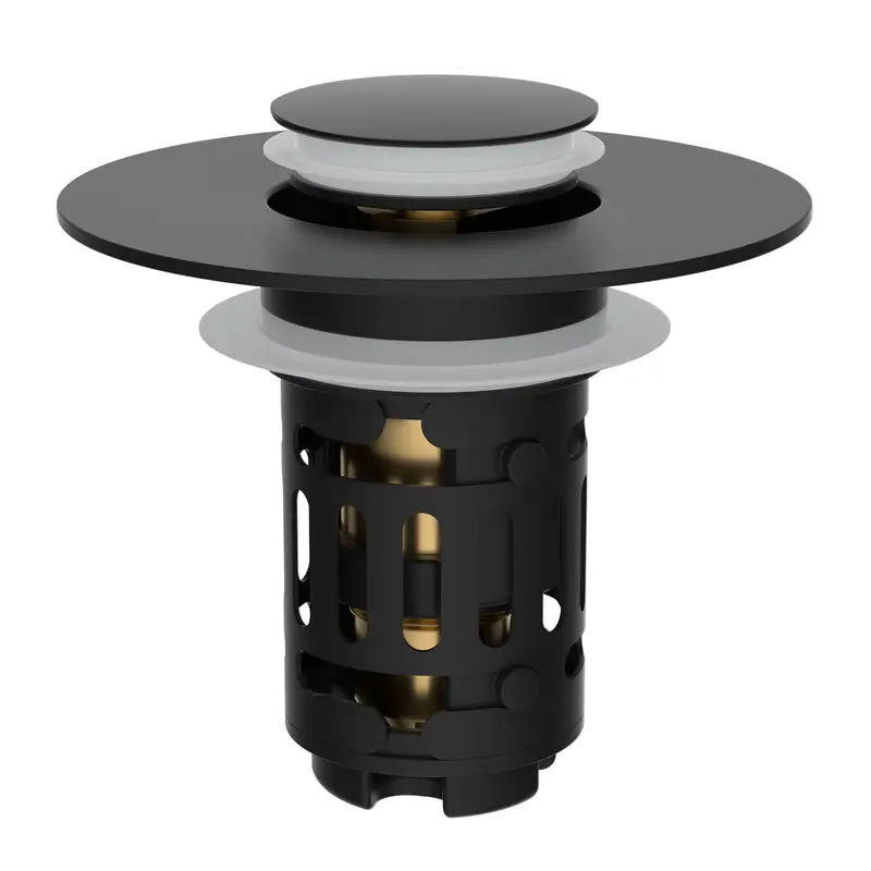 🚿 Smart Sink Drain Stopper – 3-in-1 Pop-Up Strainer with Hair Catcher & Filter Basket