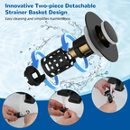 🚿 Smart Sink Drain Stopper – 3-in-1 Pop-Up Strainer with Hair Catcher & Filter Basket