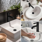 🚿 Smart Sink Drain Stopper – 3-in-1 Pop-Up Strainer with Hair Catcher & Filter Basket