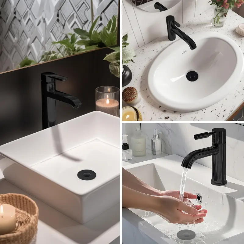 🚿 Smart Sink Drain Stopper – 3-in-1 Pop-Up Strainer with Hair Catcher & Filter Basket