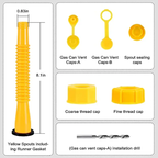 ⛽ Flexible Gas Can Spout Replacement Kit – Anti-Leak Nozzle Upgrade for Cleaner Refueling 🔧
