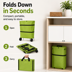 🔥LAST DAY 50% OFF-2 in 1 Lightweight Collapsible Shopping Cart
