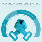🛁 2-in-1 Silicone Exfoliating Bath Brush | Deep Clean Body Scrubber