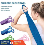 🛁 2-in-1 Silicone Exfoliating Bath Brush | Deep Clean Body Scrubber
