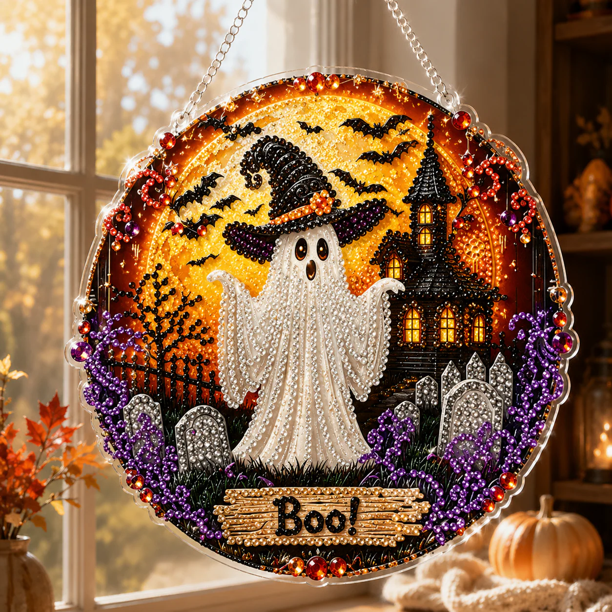 ✨🎃 DIY Halloween Pearl Art Hanging Ornament Kit 👻
