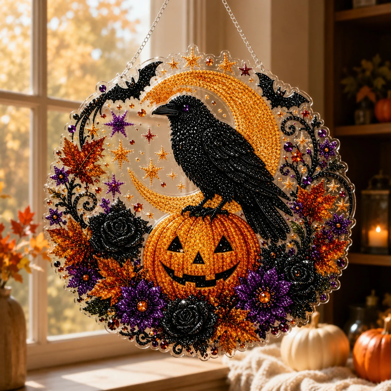 ✨🎃 DIY Halloween Pearl Art Hanging Ornament Kit 👻