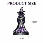 🔥 Last Day 49% OFF – 🧙‍♀️ Midnight Witch & Black Cat Lantern Figurine ✨