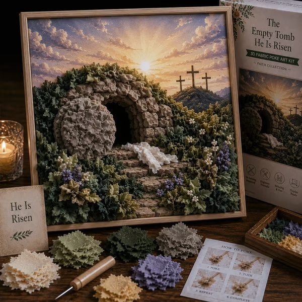 🔥 Last Day 49% OFF - ✝️3D Christian Fabric Poke Art Kit(📦Buy 2 Free Shipping)