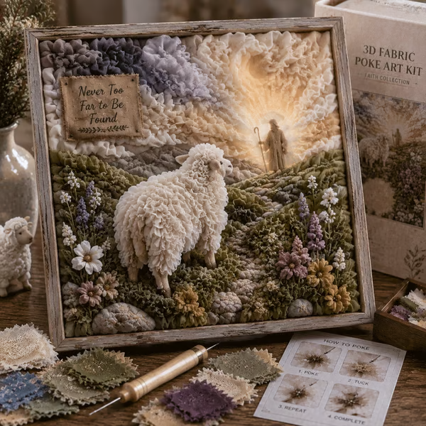 🔥 Last Day 49% OFF - ✝️3D Christian Fabric Poke Art Kit(📦Buy 2 Free Shipping)