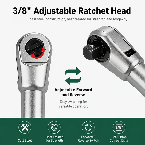 🔥 Compact Cordless Electric Ratchet Tool with LED Light – Rechargeable Power Wrench for Auto Repair & DIY