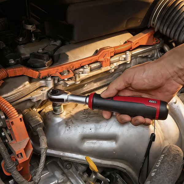 🔥 Compact Cordless Electric Ratchet Tool with LED Light – Rechargeable Power Wrench for Auto Repair & DIY