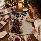 🎅🎄 Premium 3D Pearl Christmas Reindeer Diamond Painting Art Kit | Luxury Flocked Canvas with Scratch-Resistant Non-Fading Pearl Beads DIY Holiday Decor⛄️❄️