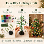 🎄✨ DIY Beaded Christmas Tree Kit – Create Your Own Sparkling Holiday Decor 🎅