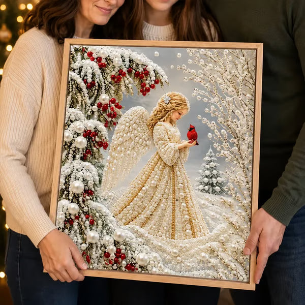 🎅🎄 Premium 3D Pearl Christmas Reindeer Diamond Painting Art Kit | Luxury Flocked Canvas with Scratch-Resistant Non-Fading Pearl Beads DIY Holiday Decor⛄️❄️