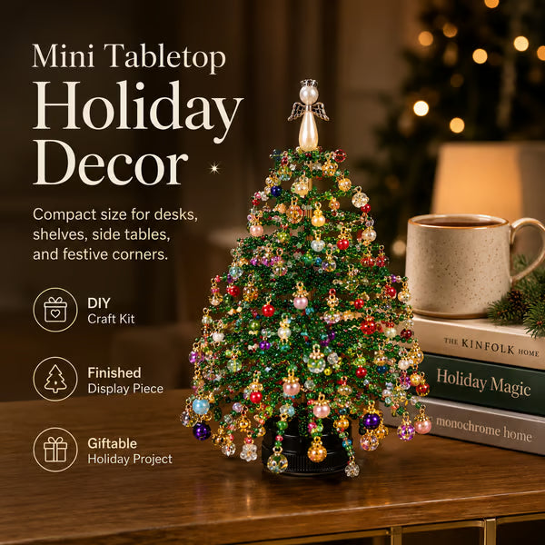 🎄✨ DIY Beaded Christmas Tree Kit – Create Your Own Sparkling Holiday Decor 🎅