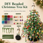 🎄✨ DIY Beaded Christmas Tree Kit – Create Your Own Sparkling Holiday Decor 🎅