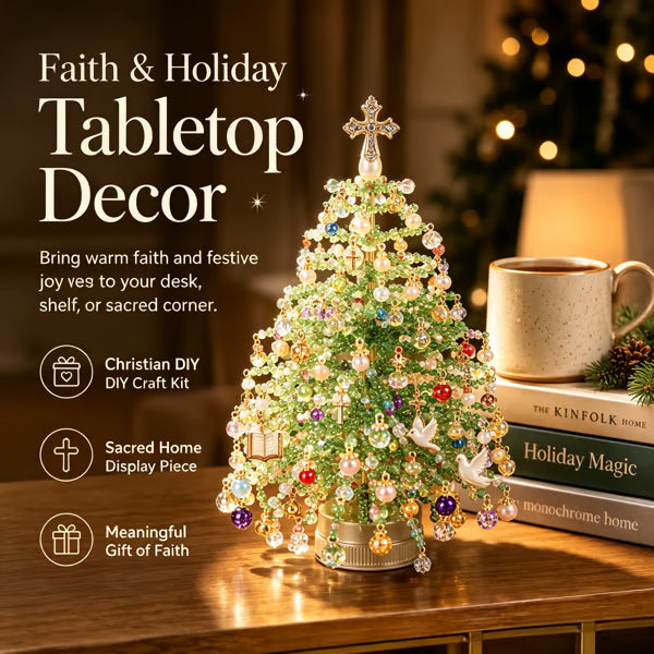 🎄✨ DIY Beaded Christmas Tree Kit – Create Your Own Sparkling Holiday Decor 🎅