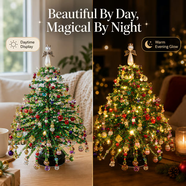 🎄✨ DIY Beaded Christmas Tree Kit – Create Your Own Sparkling Holiday Decor 🎅