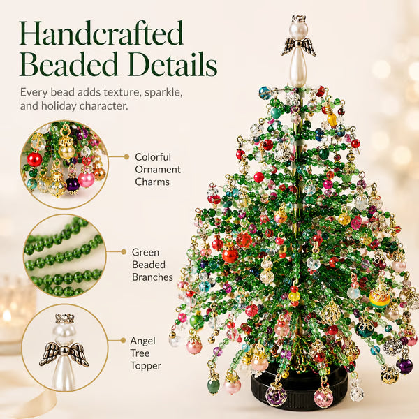 🎄✨ DIY Beaded Christmas Tree Kit – Create Your Own Sparkling Holiday Decor 🎅
